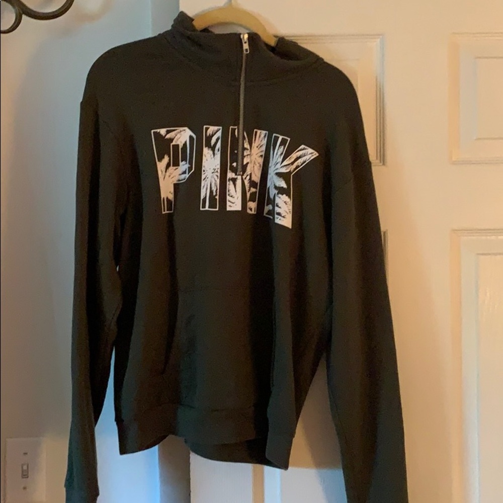 PINK Half Zip Sweatshirt Medium